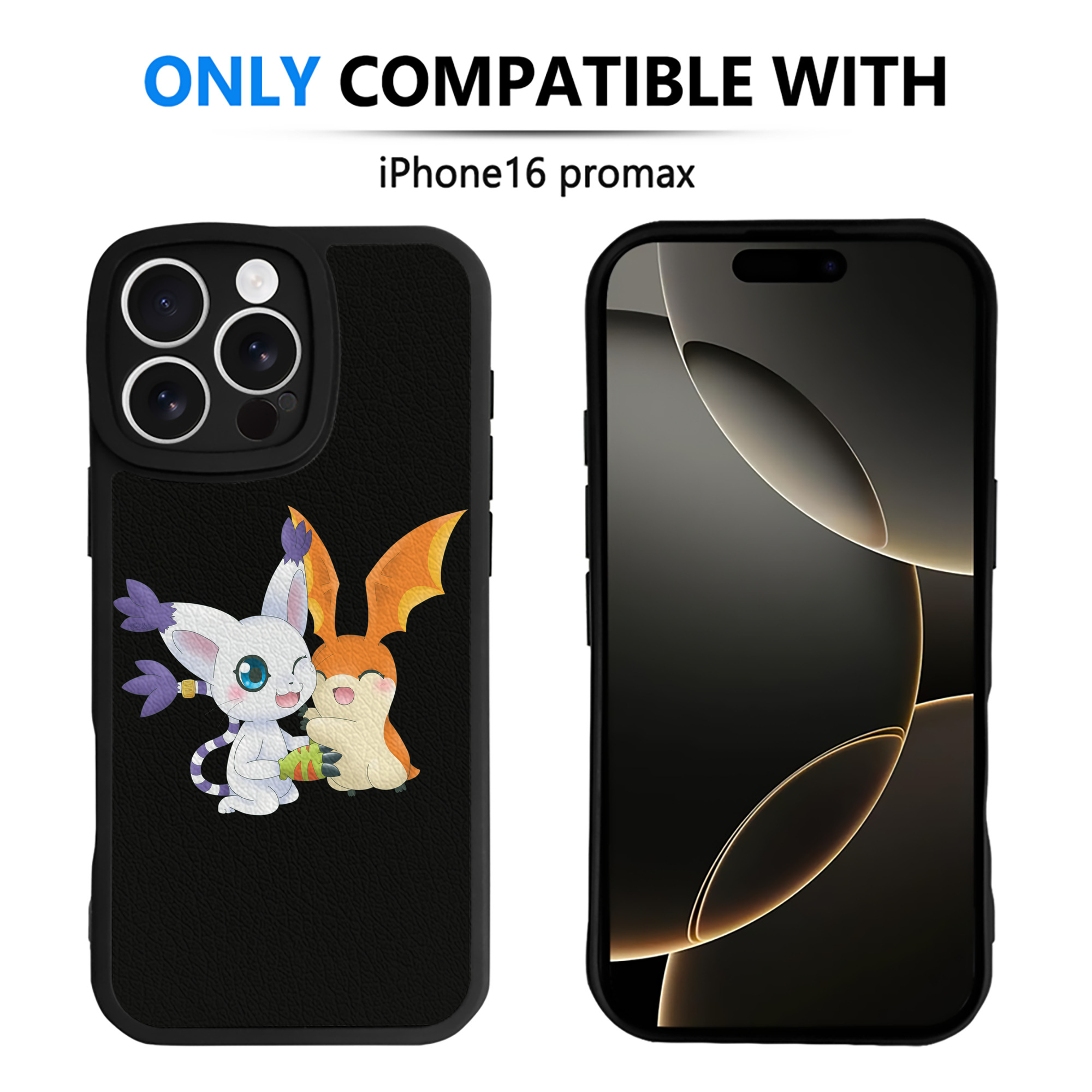（画像用） Digimon デジタルモンスター/デジモン 【iPhone 16シリーズ対応】シリコンスマホケース（レザー調） 材質：シリコン